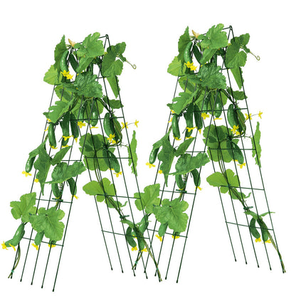 A-Frame Cucumber Trellis 39" x 32" Collapsible Metal Garden Trellis