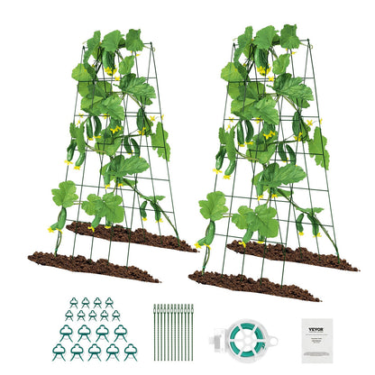 A-Frame Cucumber Trellis 39" x 32" Collapsible Metal Garden Trellis