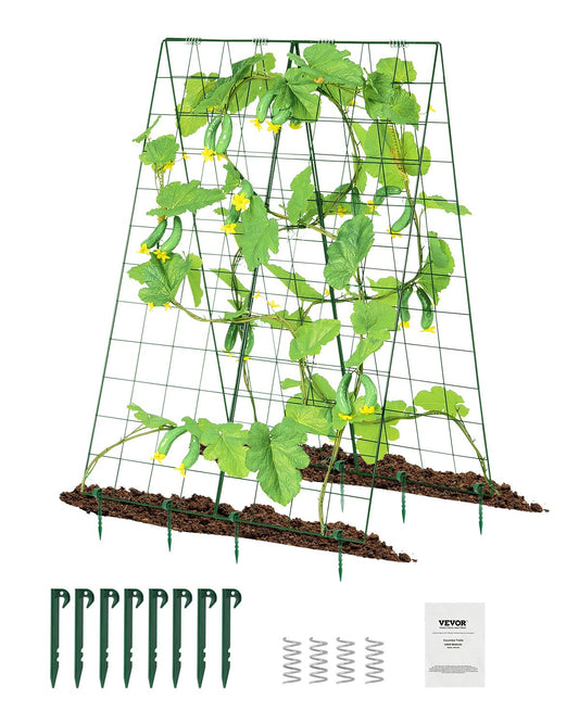 A-Frame Cucumber Trellis 46" x 32" Collapsible Metal Garden Trellis