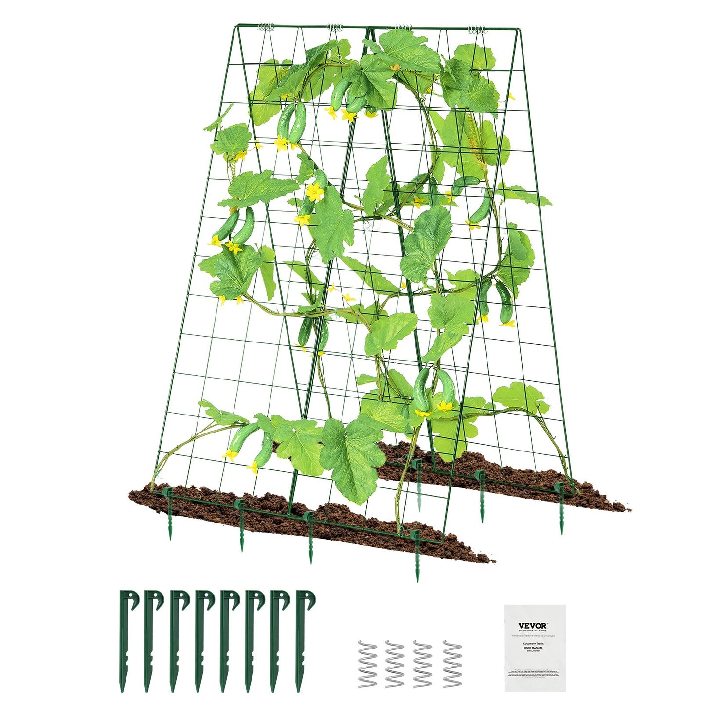 A-Rahmen-Gurkenspalier, 116,8 x 81,3 cm, zusammenklappbares Gartenspalier aus Metall