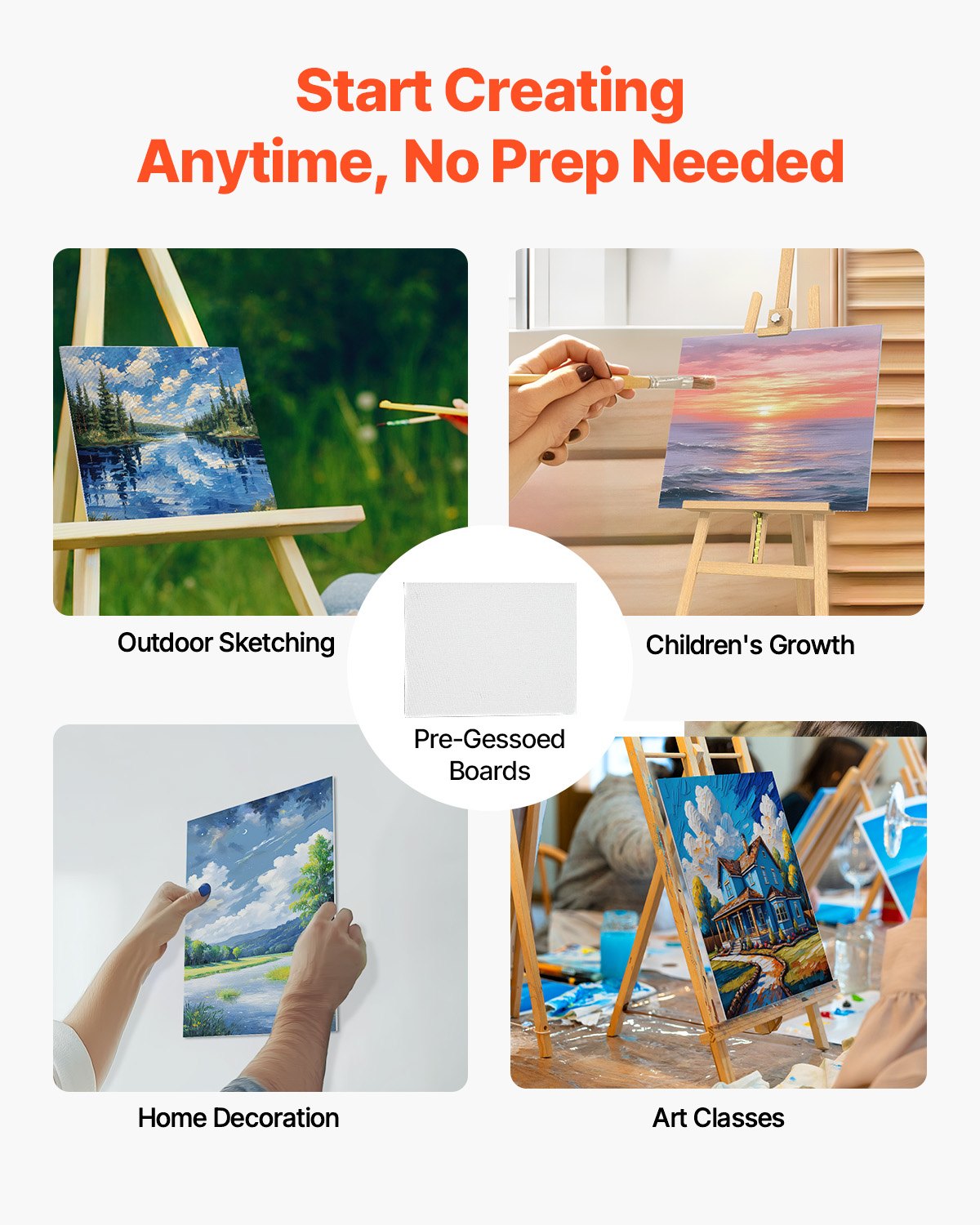 Canvas Boards for Painting 12-Pack 11 x 14 Inch Blank Canvases for Painting