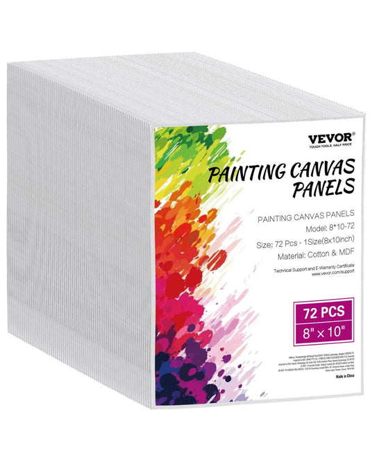 Canvasbrädor för målning 72-pack 8 x 10 tums tomma dukar för målning