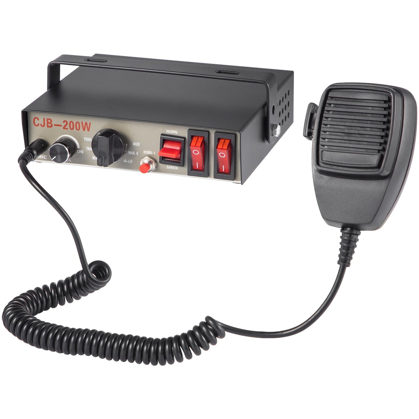 200W Bilvarningslarm Fordon 7 Ljud Högt varningslarmsats MIC-system Nödbrandsiren PA-högtalare