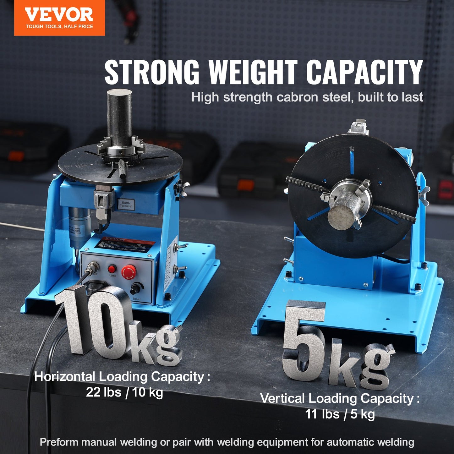 10KG Rotary Welding Positioner 0-90° Positioning Turntable 1-12RPM