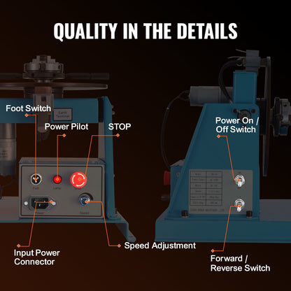 10KG Rotary Welding Positioner 0-90° Positioning Turntable 1-12RPM
