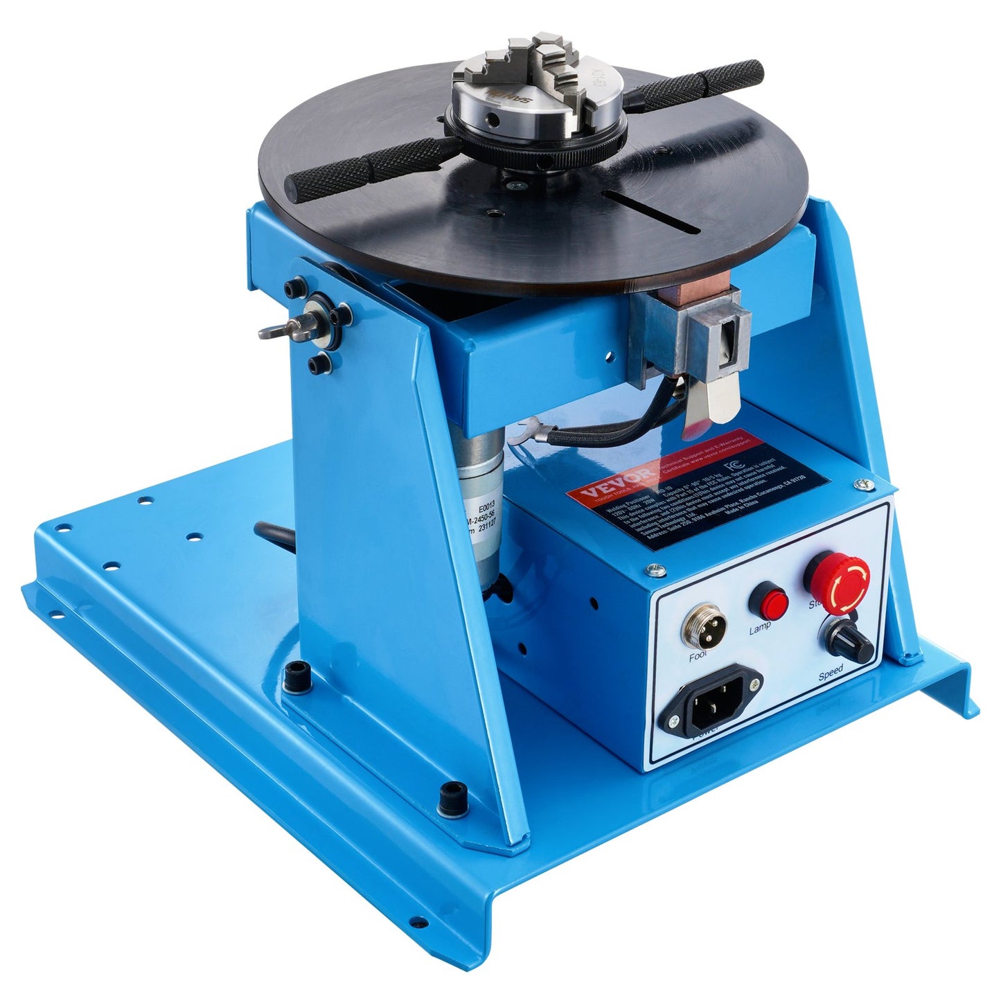 10KG Rotary Welding Positioner 0-90° Positioning Turntable 1-12RPM
