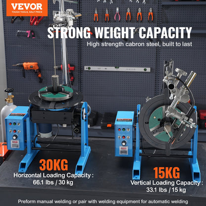 30KG Rotary Welding Positioner 0-90° Positioning Turntable 1-12RPM