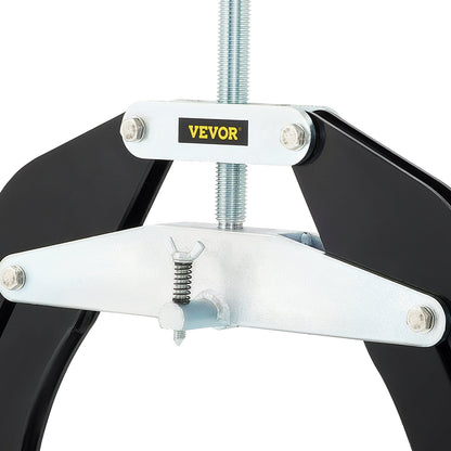 Ultra Clamp, 5 to 12 in diameter, high-strength pipe clamp with quick-acting screws, steel pipe alignment tool with lightweight design, black