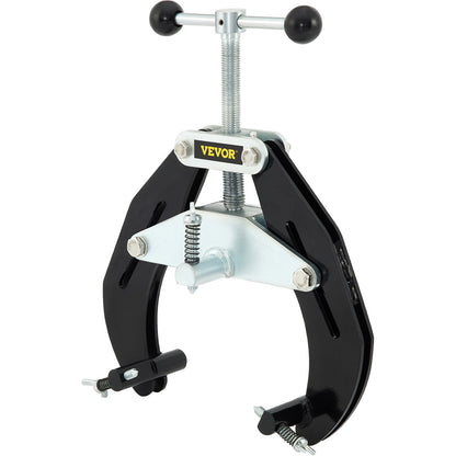 Ultra Clamp, 2 to 6 in diameter, high-strength pipe clamp with quick-acting screws, steel pipe adjustment tool with lightweight design, black
