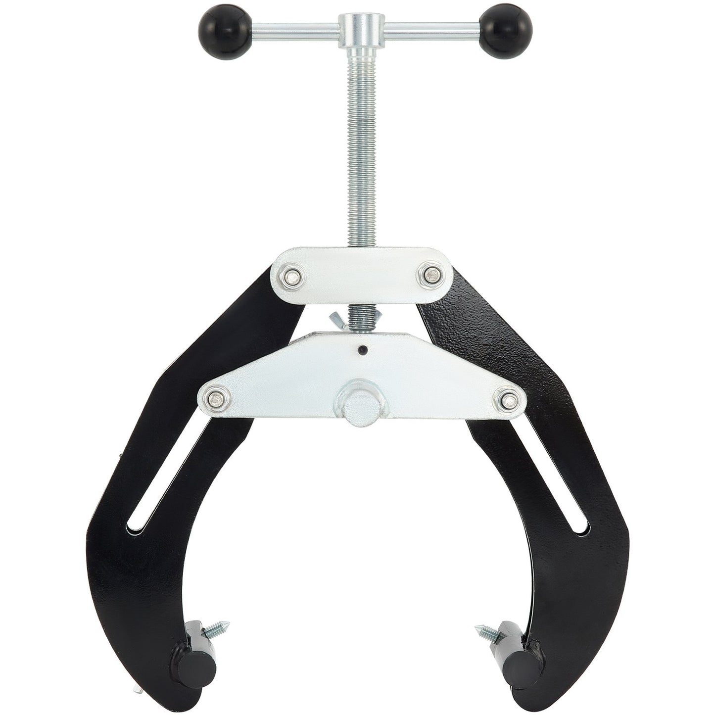 Ultra Clamp, 2 to 6 in diameter, high-strength pipe clamp with quick-acting screws, steel pipe adjustment tool with lightweight design, black