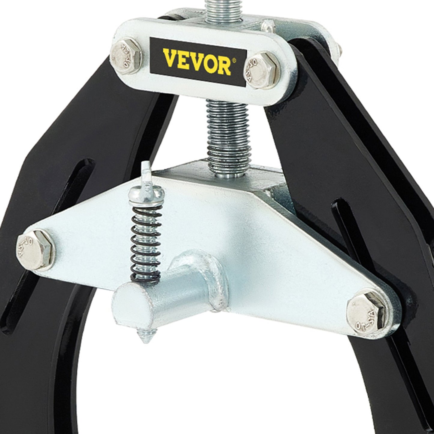 Ultra Clamp, 2 to 6 in diameter, high-strength pipe clamp with quick-acting screws, steel pipe adjustment tool with lightweight design, black