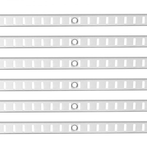 hyllskena 91 cm, 6-pack justerbara väggmonterade hyllor i stål, pilaster |  EU
