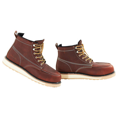 Steel Toe Work Boots UK Storlek 10,5 Vattentät Moc för män Halksäker