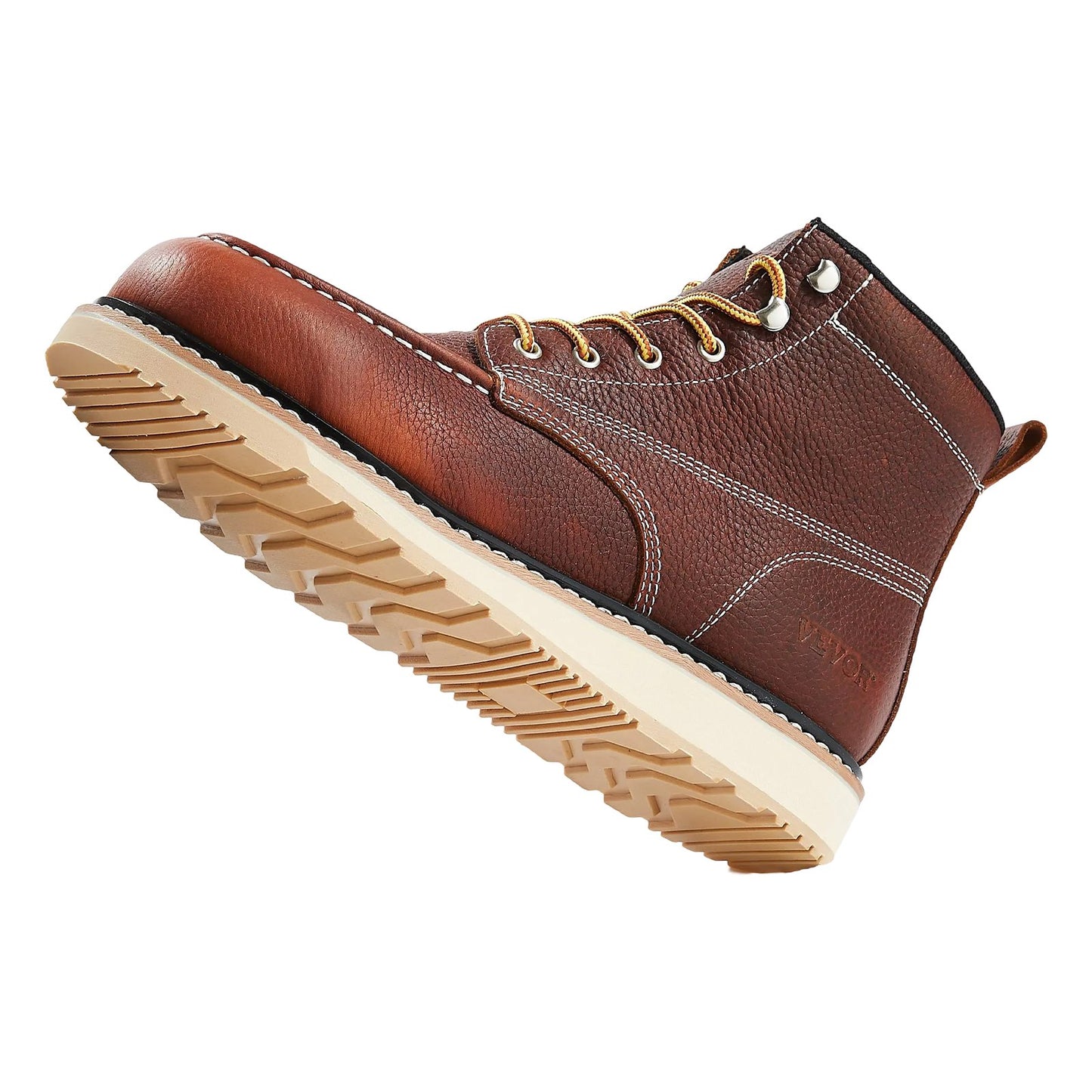 Steel Toe Work Boots UK storlek 9 Vattentät Moc Toe för män Halksäker