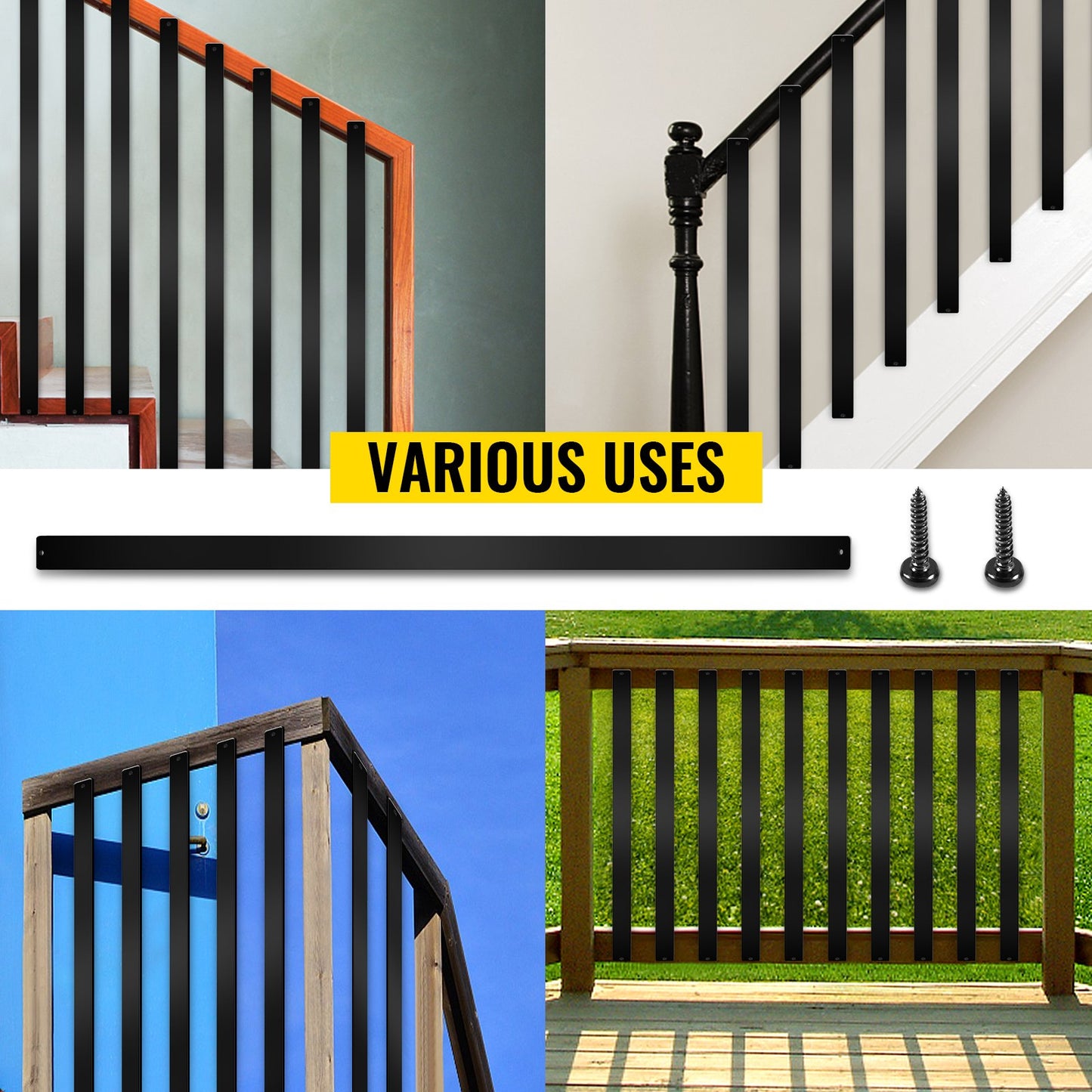 Deckbaluster, Metall-Deckspindeln, 76 Stück, 74,5 cm, Geländer aus Aluminiumlegierung