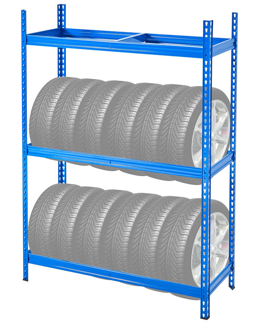 Tire storage rack 2-shelf tire holder that holds up to 12 standard tires