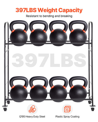 Rolling Tire Storage Rack 2-Shelf Tire Holder Holds up to 12 Standard Tires