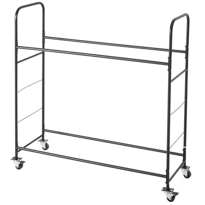 Rolling Tire Storage Rack 2-Shelf Tire Holder Holds up to 12 Standard Tires