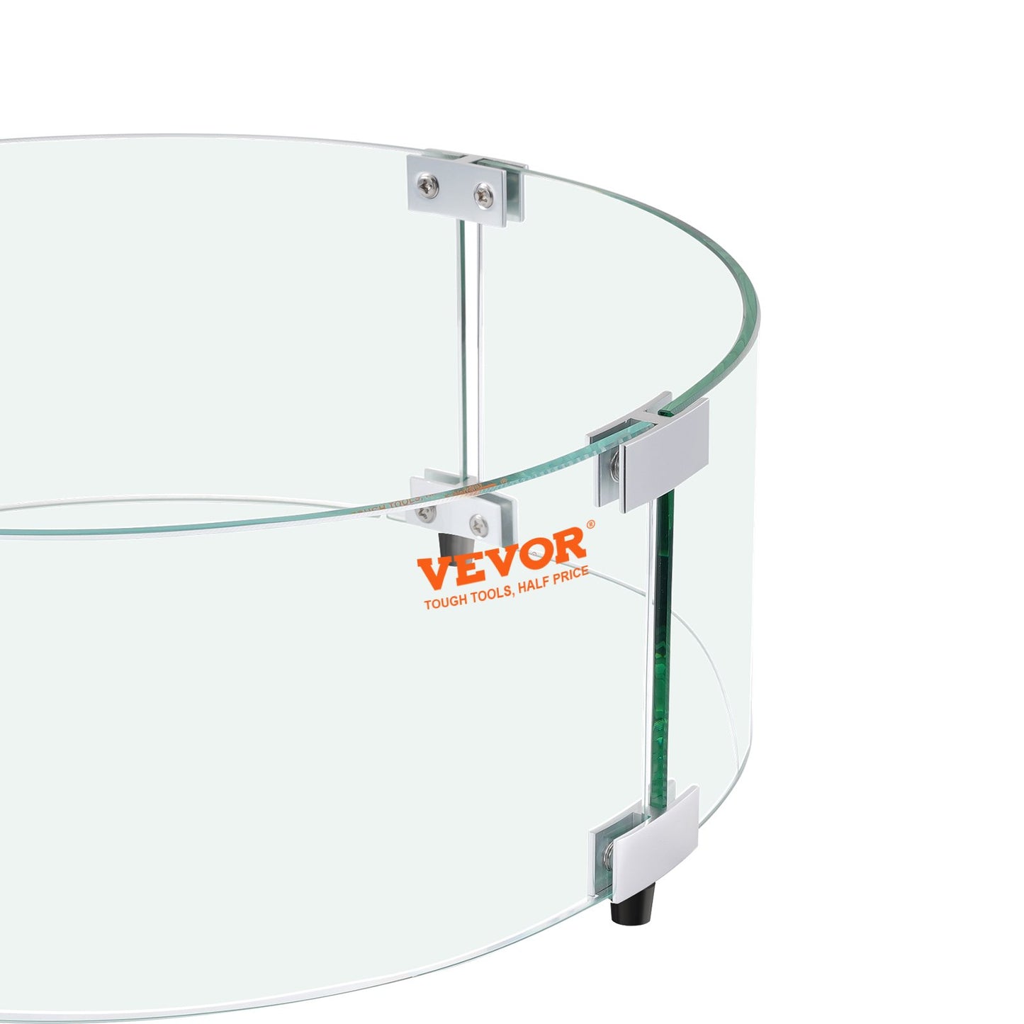 Fire Pit Wind Guard, 740 x 214 mm runt flamskydd av glas, 6 mm tjockt brandbordstillbehör, flamskydd av klart härdat glas för propan, gas, utomhus, uteplats, bakgård