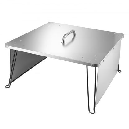 Eldstadsvärmeavledare 645x645x370 mm Brännarskydd Rostfritt Stål