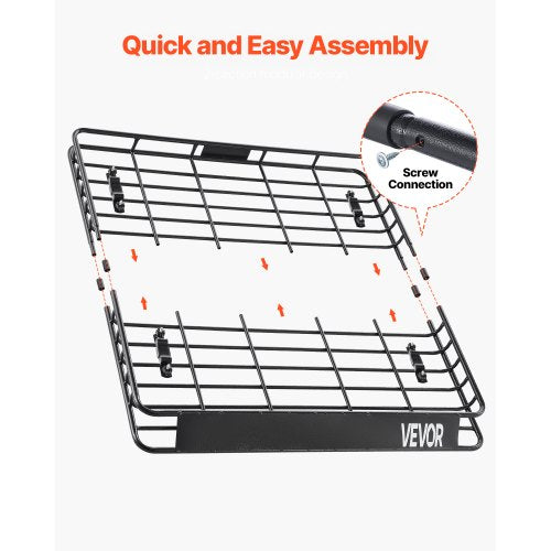 Roof Rack Cargo Carrier Basket 43 x 50 x 4.1 inch Car Roof Luggage Carrier | EU