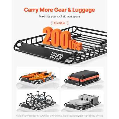 Takräcke Lasthållarkorg 51 x 36 x 4,1 tum Bilens sufflett Bagagehållare |  EU