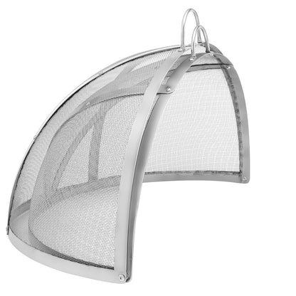 Firepit Spark Screen Lock, 40" Diameter, Utomhus Firepit Ring Kåpa Runt Tillbehör, Fire Pit Metal Cover, Lättöppningsbar Rostfritt stål Brand Ring Kåpa för Utomhus Patio Fire Pits Bakgård