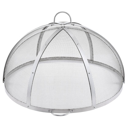 Firepit Spark Screen Lock, 30" Diameter, Utomhus Firepit Ring Lock Runt Tillbehör, Fire Pit Metal Cover, Lättöppningsbar Rostfritt stål Fire Ring Covers för Uteplats Fire Pits Bakgård