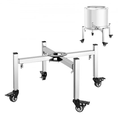 Fireplace stand 38-68.6 cm adjustable with 4 wheels for Solo stove
