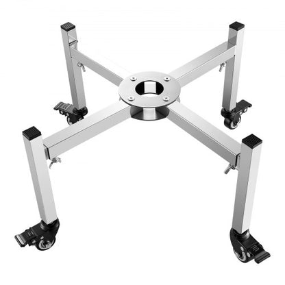 Fireplace stand 38-68.6 cm adjustable with 4 wheels for Solo stove