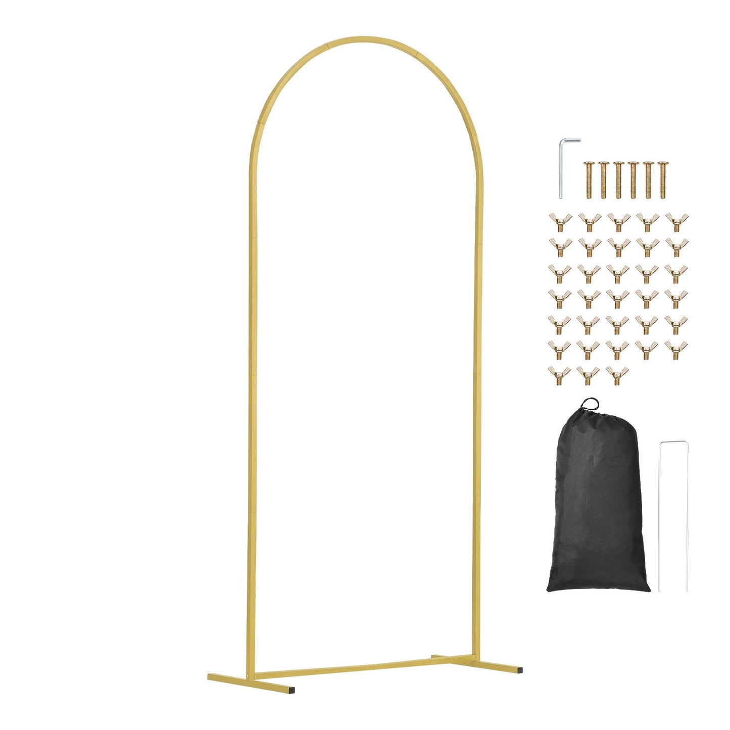 Metal Arch Backdrop Stand Set of 3 Stands with Premium Gauze for Wedding