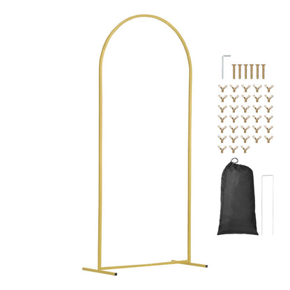 Metal Arch Backdrop Stand Set of 3 Stands with Premium Gauze for Wedding