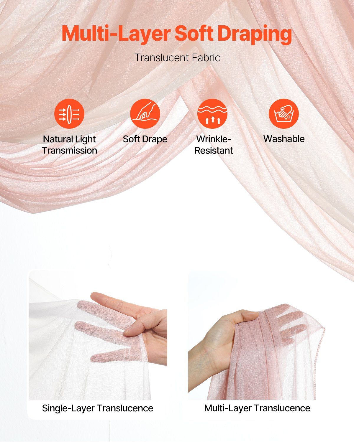 Artificial Wedding Arch Flowers Kit Pink With 2pcs Flowers 3pcs Drapes