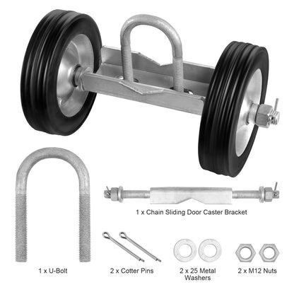 Sliding Gate Kit 6” Heavy Duty Rolling Hardware for Door 600 lbs Load