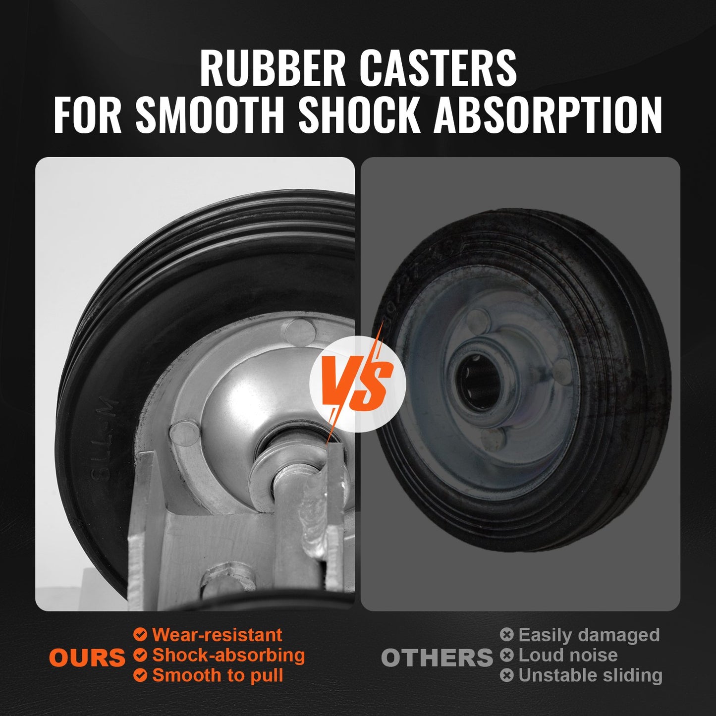 Sliding Gate Kit 6” Sliding Rollers for Connect Tracks Max.600LBS