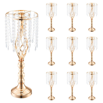 10 STÜCKE 55 cm/21,65 ”Hoch Kristall Hochzeit Blume Stehen Vase für Party Dekoration