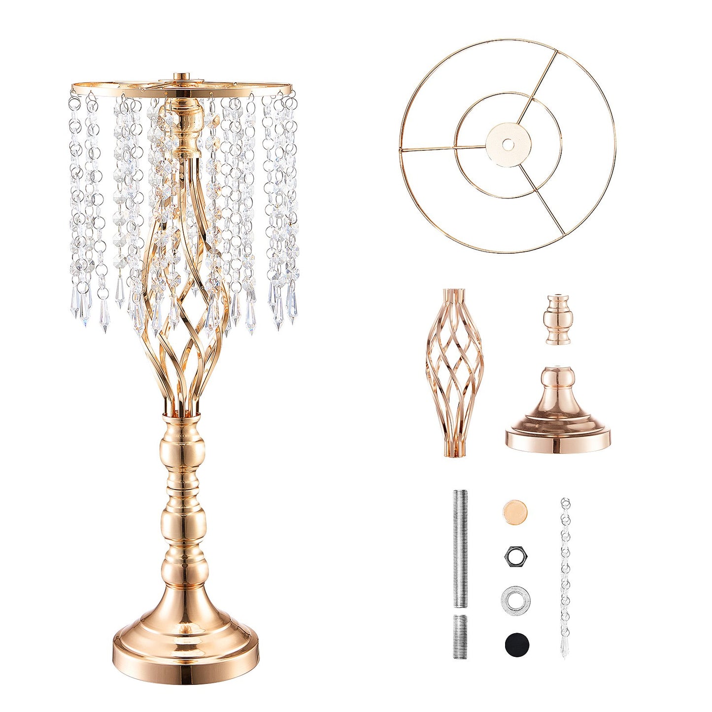 10 STÜCKE 55 cm/21,65 ”Hoch Kristall Hochzeit Blume Stehen Vase für Party Dekoration