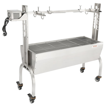 Roaster Spit Rotisserie BBQ Grill Whole Pig Lamb Chicken Roast 50W 90LBS