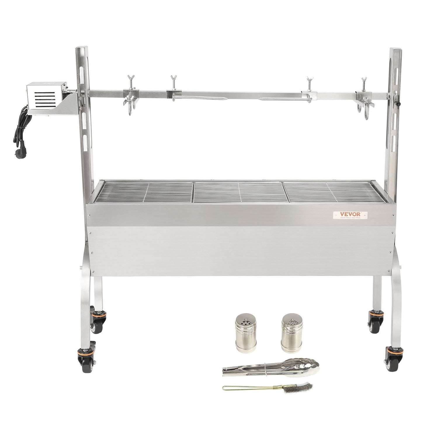Roaster Spit Rotisserie BBQ Grill Whole Pig Lamb Chicken Roast 50W 90LBS