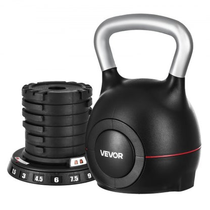 Justerbar Kettlebell med 7 viktnivåer 1,5/3/4,5/6/7,5/9/10 kg |  EU