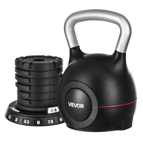 Justerbar Kettlebell med 7 viktnivåer 1,5/3/4,5/6/7,5/9/10 kg |  EU