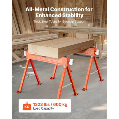 Såghästar 2-pack Arbetsbänk Kraftig 1323 lbs Kapacitet för Träbearbetning |  EU