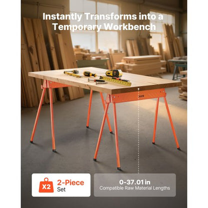 Såghästar 2-pack Arbetsbänk Kraftig 310 kg Kapacitet för Träbearbetning |  EU