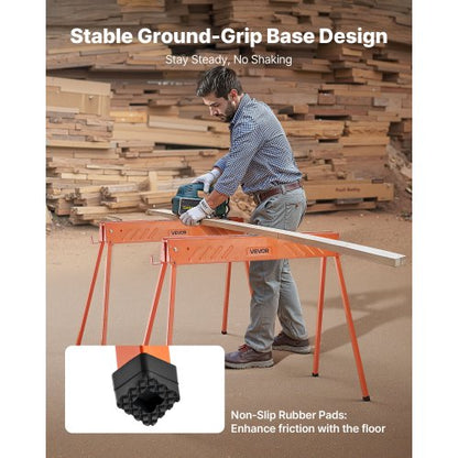 Såghästar 2-pack Arbetsbänk Kraftig 310 kg Kapacitet för Träbearbetning |  EU