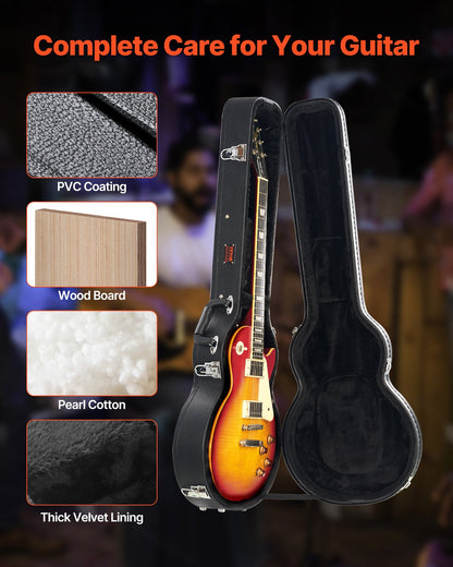Electric Guitar Hard Case 41,34 in med lås och nyckel för LES Paul Guitars