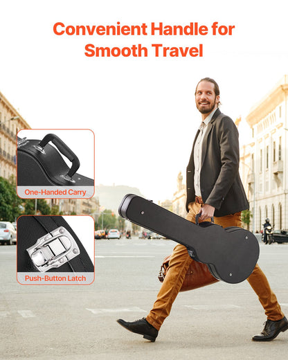 Electric Guitar Hard Case 41,34 in med lås och nyckel för LES Paul Guitars