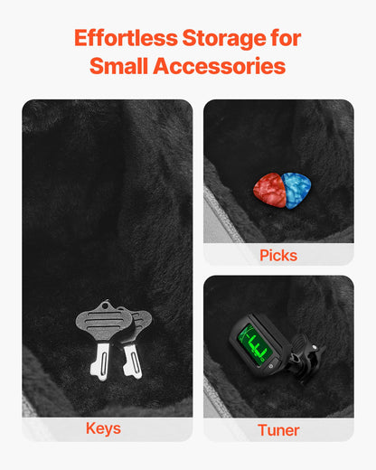 Acoustic guitar hard case 43.31 in with lock and keys for acoustic guitar