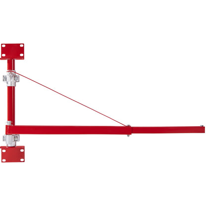 Elektrischer Hebearm, 600 kg Max Tragkraft, Elektrische Hebevorrichtung Schwenkarm mit Säule, Stahl-Hubgerüst, 180° schwenkbarer Gerüsthebearm, Seilwinden-Hebearm für Werkstatt, Garage