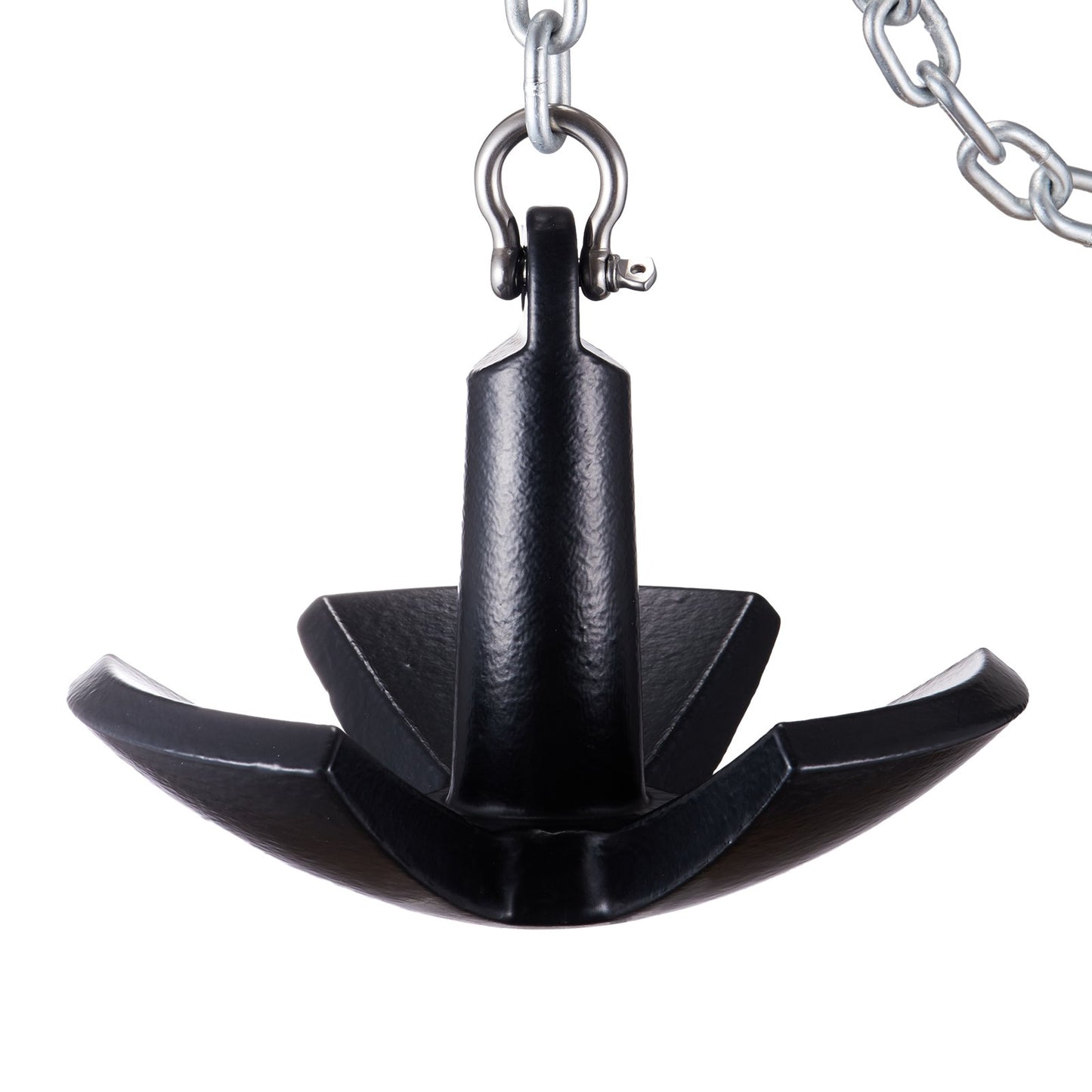 River Anchor, 30 LBS Båtankare Gjutjärn Svart Vinylbelagd, marinklassad svampankare för båtar upp till 30 fot, imponerande hållkraft i flod- och lerbottensjöar