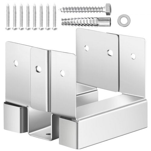 1-pack 4x4 stolpankare för betong, innerstorlek 3,53x3,56 tum